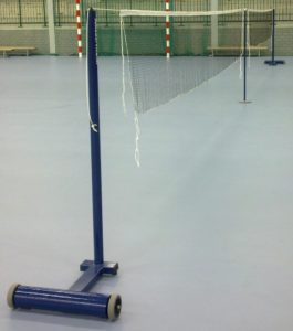 Badmintonpaal verrolbaar